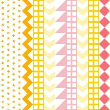 Retro color seamless pattern. Fancy abstract geometric art print. Ethnic hips Stock Illustration