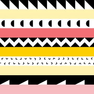 Retro color seamless pattern. Fancy abstract geometric art print. Ethnic hips Illustrazione stock