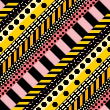 Retro color seamless pattern. Fancy abstract geometric art print. Ethnic hips Stock Illustration