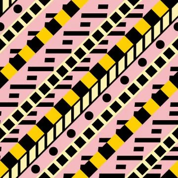 Retro color seamless pattern. Fancy abstract geometric art print. Ethnic hips Stock Illustration