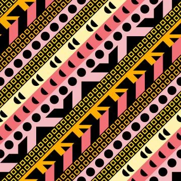 Retro color seamless pattern. Fancy abstract geometric art print. Ethnic hips Stock Illustration