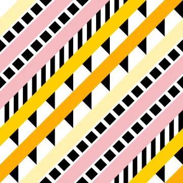 Retro color seamless pattern. Fancy abstract geometric art print. Ethnic hips Stock Illustration