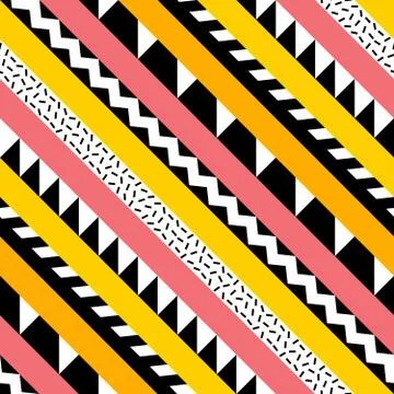 Retro color seamless pattern. Fancy abstract geometric art print. Ethnic hips Illustrazione stock