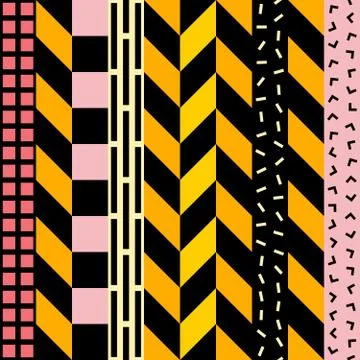 Retro color seamless pattern. Fancy abstract geometric art print. Ethnic hips Illustrazione stock
