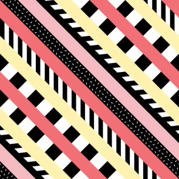Retro color seamless pattern. Fancy abstract geometric art print. Ethnic hips Stock Illustration