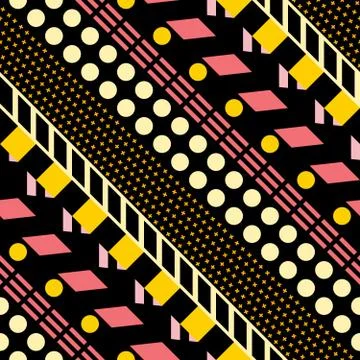 Retro color seamless pattern. Fancy abstract geometric art print. Ethnic hips イラスト素材