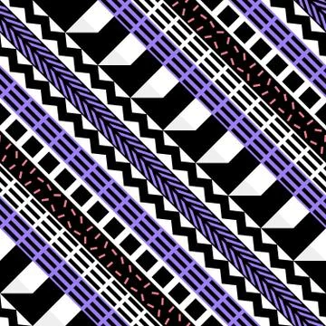 Retro color seamless pattern. Fancy abstract geometric art print. Ethnic hips Stock Illustration