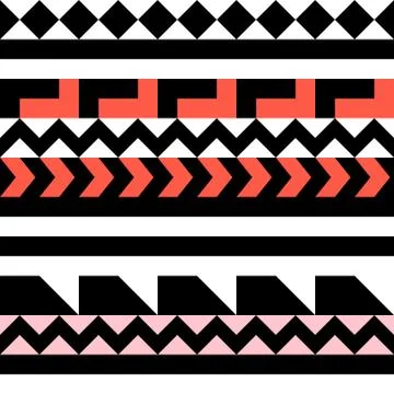 Retro color seamless pattern. Fancy abstract geometric art print. Ethnic hips Stock Illustration