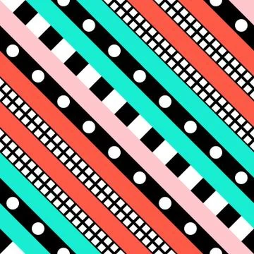 Retro color seamless pattern. Fancy abstract geometric art print. Ethnic hips Stock Illustration