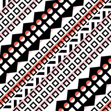 Retro color seamless pattern. Fancy abstract geometric art print. Ethnic hips Stock Illustration