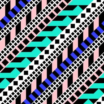 Retro color seamless pattern. Fancy abstract geometric art print. Ethnic hips Illustrazione stock