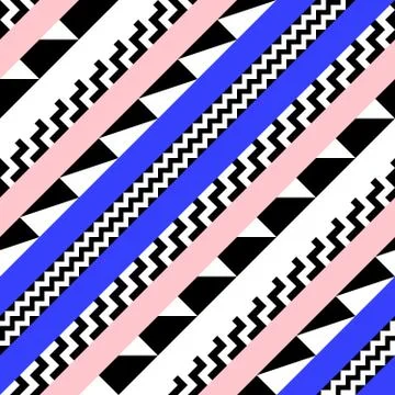 Retro color seamless pattern. Fancy abstract geometric art print. Ethnic hips イラスト素材