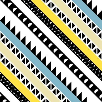 Retro color seamless pattern. Fancy abstract geometric art print. Ethnic hips Stock Illustration