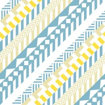 Retro color seamless pattern. Fancy abstract geometric art print. Ethnic hips Stock Illustration