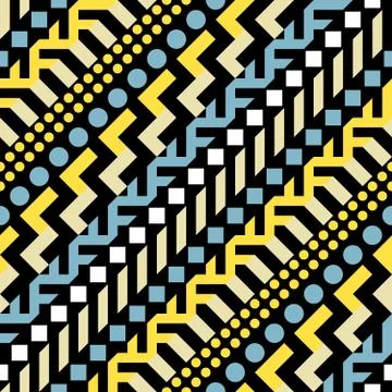 Retro color seamless pattern. Fancy abstract geometric art print. Ethnic hips Illustrazione stock
