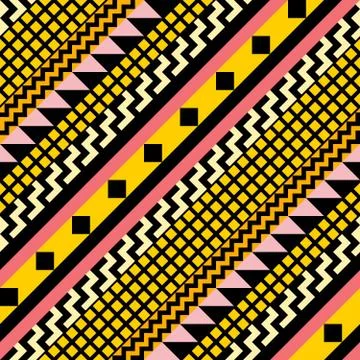 Retro color seamless pattern. Fancy abstract geometric art print. Ethnic hips Stock Illustration