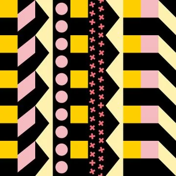 Retro color seamless pattern. Fancy abstract geometric art print. Ethnic hips Stock-Illustration
