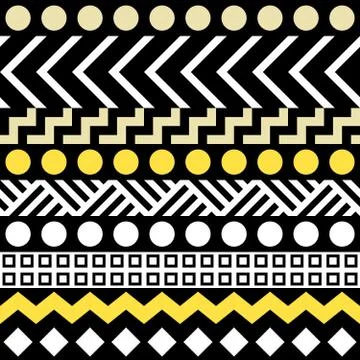 Retro color seamless pattern. Fancy abstract geometric art print. Ethnic hips Stock Illustration