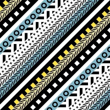 Retro color seamless pattern. Fancy abstract geometric art print. Ethnic hips Stock Illustration
