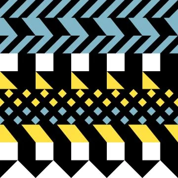 Retro color seamless pattern. Fancy abstract geometric art print. Ethnic hips Stock Illustration