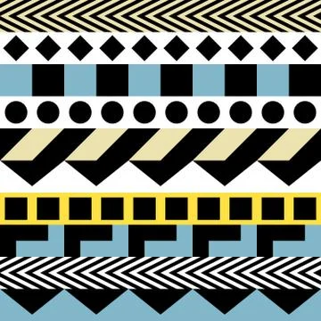 Retro color seamless pattern. Fancy abstract geometric art print. Ethnic hips Stock Illustration