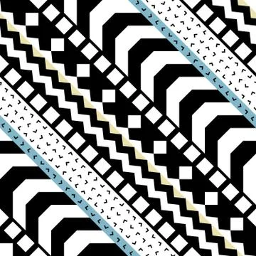 Retro color seamless pattern. Fancy abstract geometric art print. Ethnic hips Stock Illustration
