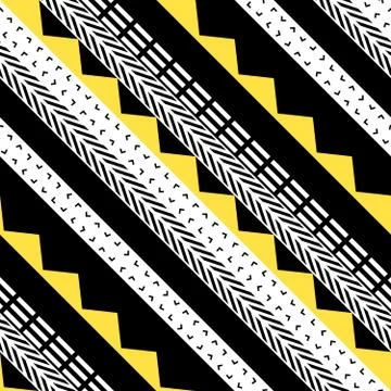 Retro color seamless pattern. Fancy abstract geometric art print. Ethnic hips Stock Illustration