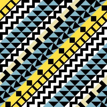 Retro color seamless pattern. Fancy abstract geometric art print. Ethnic hips イラスト素材