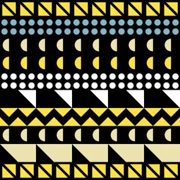Retro color seamless pattern. Fancy abstract geometric art print. Ethnic hips イラスト素材