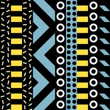 Retro color seamless pattern. Fancy abstract geometric art print. Ethnic hips Stock Illustration