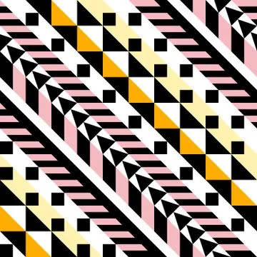Retro color seamless pattern. Fancy abstract geometric art print. Ethnic hips Stock Illustration