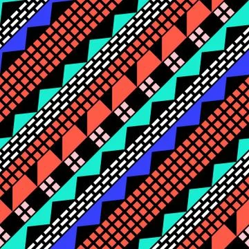 Retro color seamless pattern. Fancy abstract geometric art print. Ethnic hips Stock Illustration