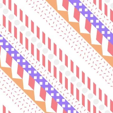 Retro color seamless pattern. Fancy abstract geometric art print. Ethnic hips Stock Illustration