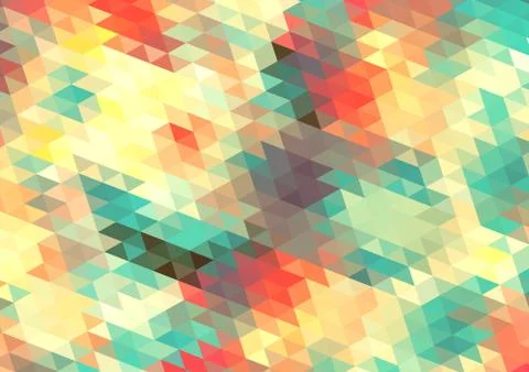 Retro color triangle background Stock Illustration
