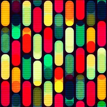 Retro colored geometric. Seamless pattern. Illustrazione stock