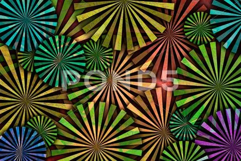 Retro colored striped background . Stock Illustration