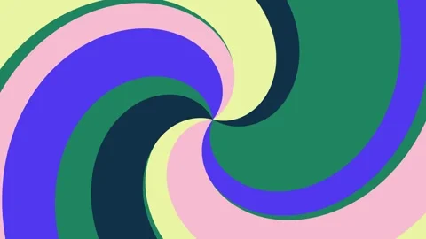 Retro Colorful Flat Vector Spiral Abstract Background Vidéo 333695856