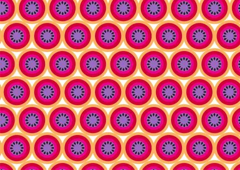 Retro Colorful Geometric Circle Pattern Seamless Background With Bold Pop A.. Illustrazione stock