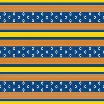 Retro Colorful Pattern with Horizontal Stripes Stock Illustration