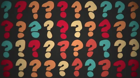 Retro Colorful Question Marks Pattern Background Stock Footage 248465179