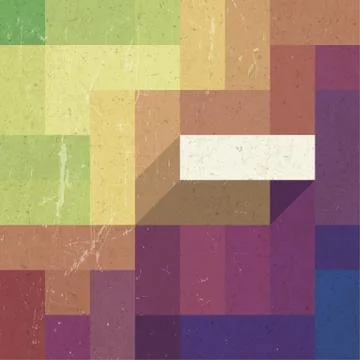 Retro colorful rectangles background, vector Stock Illustration