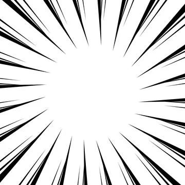 Retro comic background with radial lines. Vector Stock Illustration