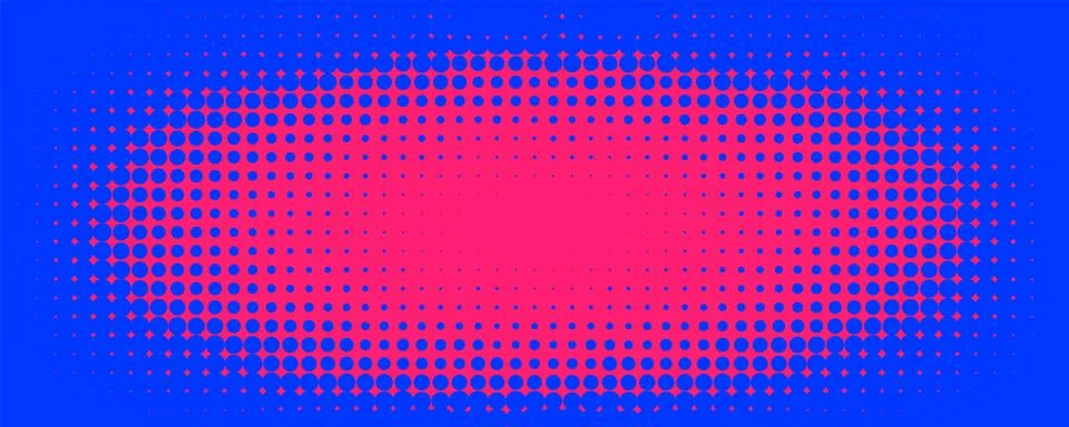 Retro comic background raster gradient halftone. red and blue comics Background Stock Illustration