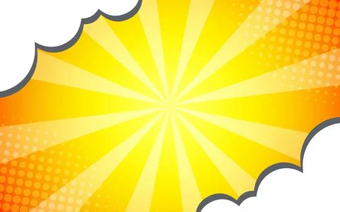 Retro Comic Background. Vector halftone illustration. Stock Illustration