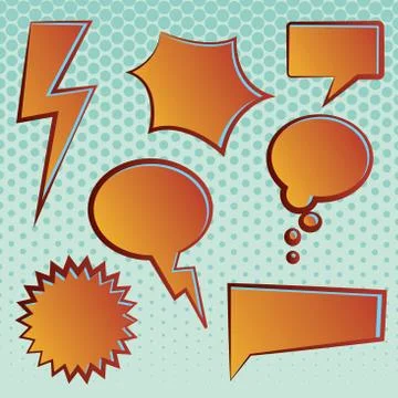 Retro Comic Book Elements Illustration Illustrazione stock