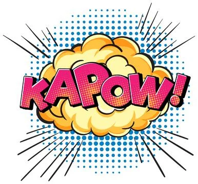 Retro Comic Book Explosion with Bold Text Illustrazione stock