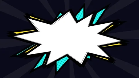 Retro comic book explosion burst with blank white space for text and dark b.. 動画素材 336365184