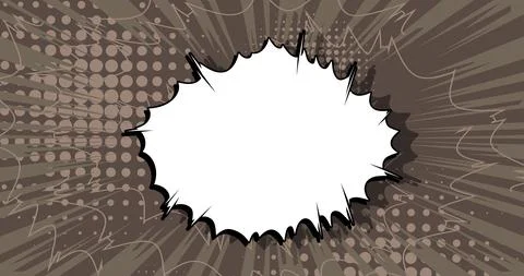 Retro comic book style Speech Bubble background. Manga cartoon backdrop. Pop  イラスト素材