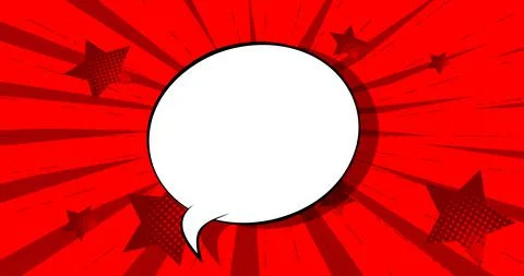 Retro comic book style Speech Bubble background. Manga cartoon backdrop. Pop  Illustrazione stock