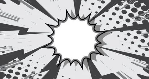 Retro comic book style Speech Bubble background. Manga cartoon backdrop. Pop  Stock Illustration